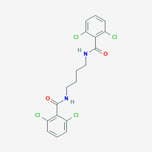 molecular formula C18H16Cl4N2O2 B515320 2,6-dichloro-N-{4-[(2,6-dichlorobenzoyl)amino]butyl}benzamide 