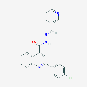 molecular formula C22H15ClN4O B515321 2-(4-chlorophenyl)-N'-(3-pyridinylmethylene)-4-quinolinecarbohydrazide 