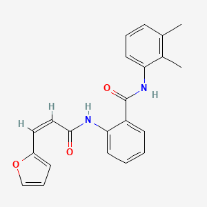 molecular formula C22H20N2O3 B5153216 N-(2,3-dimethylphenyl)-2-[[(Z)-3-(furan-2-yl)prop-2-enoyl]amino]benzamide 