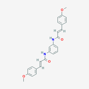 molecular formula C26H24N2O4 B515325 3-(4-methoxyphenyl)-N-(3-{[3-(4-methoxyphenyl)acryloyl]amino}phenyl)acrylamide 