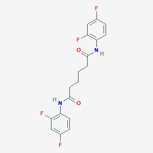 molecular formula C18H16F4N2O2 B515328 N,N'-bis(2,4-difluorophenyl)hexanediamide 