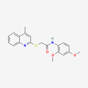 molecular formula C20H20N2O3S B5153305 N-(2,4-dimethoxyphenyl)-2-(4-methylquinolin-2-yl)sulfanylacetamide 
