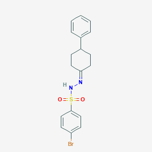 molecular formula C18H19BrN2O2S B515333 4-bromo-N'-(4-phenylcyclohexylidene)benzenesulfonohydrazide 