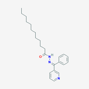 molecular formula C24H33N3O B515343 N'-[phenyl(3-pyridinyl)methylene]dodecanohydrazide 