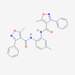molecular formula C29H24N4O4 B515349 5-methyl-N-(4-methyl-2-{[(5-methyl-3-phenyl-4-isoxazolyl)carbonyl]amino}phenyl)-3-phenyl-4-isoxazolecarboxamide 