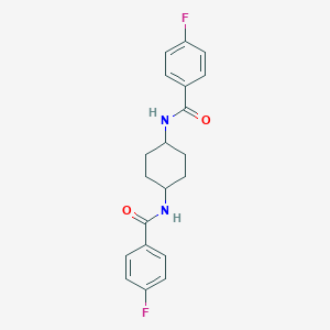 molecular formula C20H20F2N2O2 B515350 4-fluoro-N-{4-[(4-fluorobenzoyl)amino]cyclohexyl}benzamide 