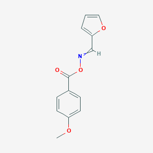 molecular formula C13H11NO4 B515353 {[(Furan-2-ylmethylidene)amino]oxy}(4-methoxyphenyl)methanone 