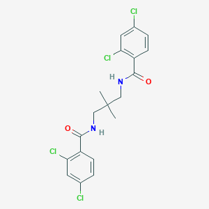 molecular formula C19H18Cl4N2O2 B515359 2,4-dichloro-N-{3-[(2,4-dichlorobenzoyl)amino]-2,2-dimethylpropyl}benzamide 