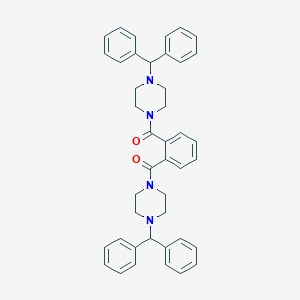 molecular formula C42H42N4O2 B515361 1-Benzhydryl-4-{2-[(4-benzhydryl-1-piperazinyl)carbonyl]benzoyl}piperazine 