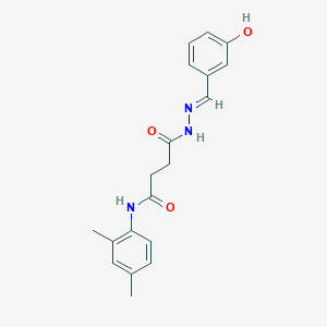 molecular formula C19H21N3O3 B515363 N-(2,4-dimethylphenyl)-4-[2-(3-hydroxybenzylidene)hydrazino]-4-oxobutanamide 