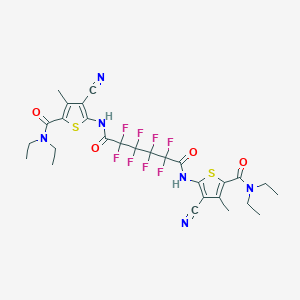 molecular formula C28H28F8N6O4S2 B515365 N,N'-bis[3-cyano-5-(diethylcarbamoyl)-4-methylthiophen-2-yl]-2,2,3,3,4,4,5,5-octafluorohexanediamide 