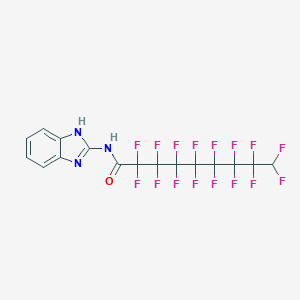 molecular formula C16H7F16N3O B515366 N-(1H-benzimidazol-2-yl)-2,2,3,3,4,4,5,5,6,6,7,7,8,8,9,9-hexadecafluorononanamide 