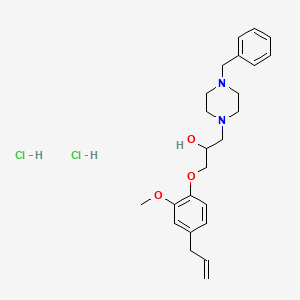 molecular formula C24H34Cl2N2O3 B5153667 1-(4-benzylpiperazin-1-yl)-3-(2-methoxy-4-prop-2-enylphenoxy)propan-2-ol;dihydrochloride 