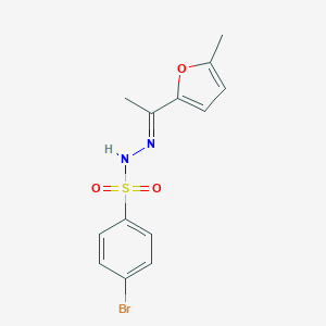 molecular formula C13H13BrN2O3S B515367 4-bromo-N'-[(1E)-1-(5-methylfuran-2-yl)ethylidene]benzenesulfonohydrazide 