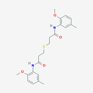 molecular formula C22H28N2O4S B515370 N-(2-METHOXY-5-METHYLPHENYL)-3-({2-[(2-METHOXY-5-METHYLPHENYL)CARBAMOYL]ETHYL}SULFANYL)PROPANAMIDE 