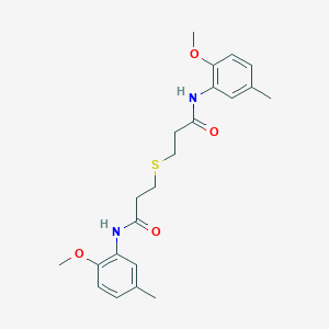 molecular formula C22H28N2O4S B515370 3-{[3-(2-methoxy-5-methylanilino)-3-oxopropyl]sulfanyl}-N-(2-methoxy-5-methylphenyl)propanamide 