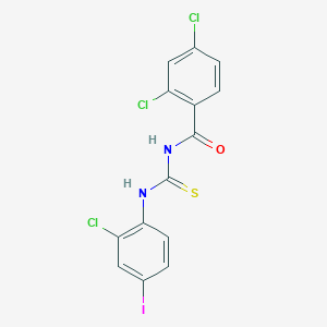 molecular formula C14H8Cl3IN2OS B5153704 2,4-dichloro-N-[(2-chloro-4-iodophenyl)carbamothioyl]benzamide 