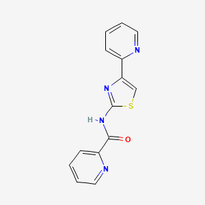 molecular formula C14H10N4OS B5153770 N-[4-(pyridin-2-yl)-1,3-thiazol-2-yl]pyridine-2-carboxamide 