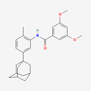 molecular formula C26H31NO3 B5153800 N-[5-(Adamantan-1-YL)-2-methylphenyl]-3,5-dimethoxybenzamide 