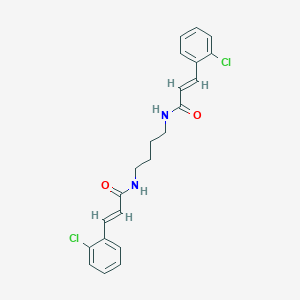 molecular formula C22H22Cl2N2O2 B515385 3-(2-chlorophenyl)-N-(4-{[3-(2-chlorophenyl)acryloyl]amino}butyl)acrylamide 