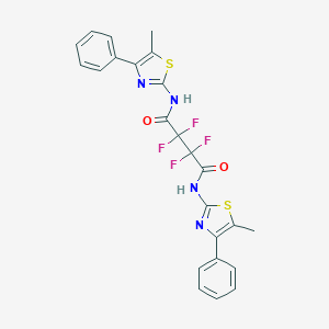 molecular formula C24H18F4N4O2S2 B515391 2,2,3,3-tetrafluoro-N,N'-bis(5-methyl-4-phenyl-1,3-thiazol-2-yl)butanediamide 
