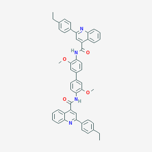 molecular formula C50H42N4O4 B515398 N,N'-(3,3'-DIMETHOXY-4,4'-BIPHENYLDIYL)BIS[2-(4-ETHYLPHENYL)-4-QUINOLINECARBOXAMIDE] 