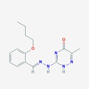 3-[(2E)-2-[(2-butoxyphenyl)methylidene]hydrazinyl]-6-methyl-2H-1,2,4-triazin-5-one