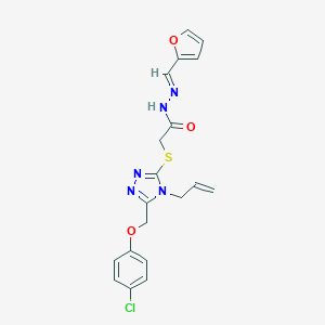 2-({4-allyl-5-[(4-chlorophenoxy)methyl]-4H-1,2,4-triazol-3-yl}sulfanyl)-N'-(2-furylmethylene)acetohydrazide