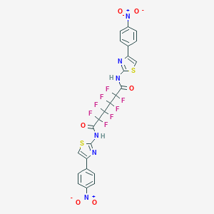 2,2,3,3,4,4,5,5-octafluoro-N,N'-bis[4-(4-nitrophenyl)-1,3-thiazol-2-yl]hexanediamide