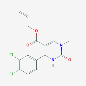 molecular formula C16H16Cl2N2O3 B5154148 Prop-2-en-1-yl 4-(3,4-dichlorophenyl)-1,6-dimethyl-2-oxo-1,2,3,4-tetrahydropyrimidine-5-carboxylate 