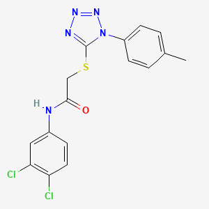 molecular formula C16H13Cl2N5OS B5154172 N-(3,4-dichlorophenyl)-2-{[1-(4-methylphenyl)-1H-tetrazol-5-yl]sulfanyl}acetamide 