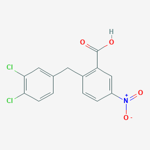 molecular formula C14H9Cl2NO4 B051542 2-(3,4-Dichlorobenzyl)-5-nitrobenzoic acid CAS No. 124985-64-4