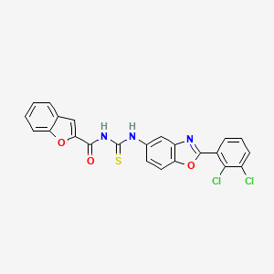 molecular formula C23H13Cl2N3O3S B5154249 N-{[2-(2,3-dichlorophenyl)-1,3-benzoxazol-5-yl]carbamothioyl}-1-benzofuran-2-carboxamide 