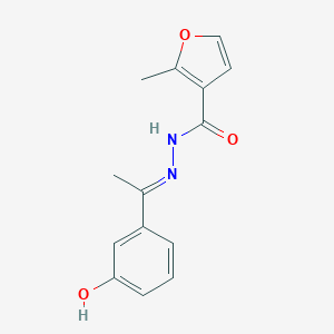 molecular formula C14H14N2O3 B515432 N'-[1-(3-hydroxyphenyl)ethylidene]-2-methyl-3-furohydrazide 