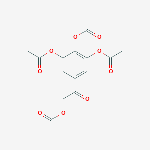 molecular formula C16H16O9 B051544 5-(2-Acetoxyacetyl)benzene-1,2,3-triyl triacetate CAS No. 85117-87-9