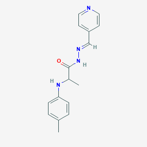 molecular formula C16H18N4O B515441 N'-(4-pyridinylmethylene)-2-(4-toluidino)propanohydrazide 
