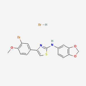 molecular formula C17H14Br2N2O3S B5154455 N-(1,3-benzodioxol-5-yl)-4-(3-bromo-4-methoxyphenyl)-1,3-thiazol-2-amine;hydrobromide 