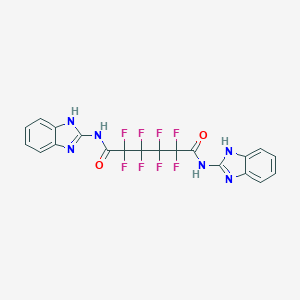 molecular formula C20H12F8N6O2 B515455 N,N'-bis(1H-benzimidazol-2-yl)-2,2,3,3,4,4,5,5-octafluorohexanediamide 