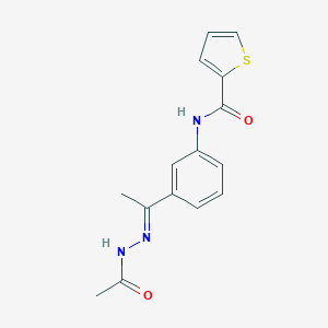 molecular formula C15H15N3O2S B515456 N-[3-(N-acetylethanehydrazonoyl)phenyl]-2-thiophenecarboxamide 