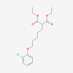 molecular formula C18H25ClO5 B5154581 Diethyl 2-[5-(2-chlorophenoxy)pentyl]propanedioate 