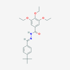 molecular formula C24H32N2O4 B515460 N'-(4-tert-butylbenzylidene)-3,4,5-triethoxybenzohydrazide 