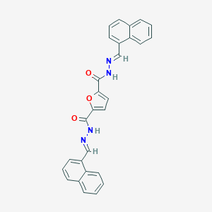 molecular formula C28H20N4O3 B515470 N'~2~,N'~5~-bis(1-naphthylmethylene)-2,5-furandicarbohydrazide 