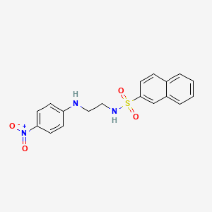molecular formula C18H17N3O4S B5154731 N-{2-[(4-nitrophenyl)amino]ethyl}naphthalene-2-sulfonamide 