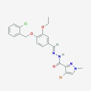 4-bromo-N'-{4-[(2-chlorobenzyl)oxy]-3-ethoxybenzylidene}-1-methyl-1H-pyrazole-3-carbohydrazide
