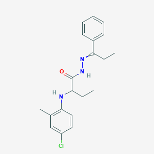 2-(4-chloro-2-methylanilino)-N'-(1-phenylpropylidene)butanohydrazide