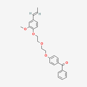 molecular formula C27H28O5 B5154905 [4-[2-[2-[2-methoxy-4-[(E)-prop-1-enyl]phenoxy]ethoxy]ethoxy]phenyl]-phenylmethanone 