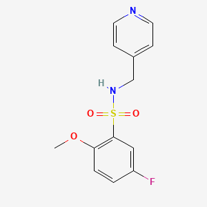 molecular formula C13H13FN2O3S B5154915 5-fluoro-2-methoxy-N-(pyridin-4-ylmethyl)benzenesulfonamide 