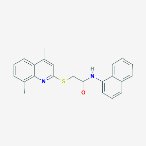 molecular formula C23H20N2OS B5154943 2-(4,8-dimethylquinolin-2-yl)sulfanyl-N-naphthalen-1-ylacetamide 