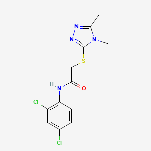 molecular formula C12H12Cl2N4OS B5154956 N-(2,4-dichlorophenyl)-2-[(4,5-dimethyl-4H-1,2,4-triazol-3-yl)sulfanyl]acetamide 