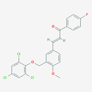 1-(4-Fluorophenyl)-3-{4-methoxy-3-[(2,4,6-trichlorophenoxy)methyl]phenyl}-2-propen-1-one